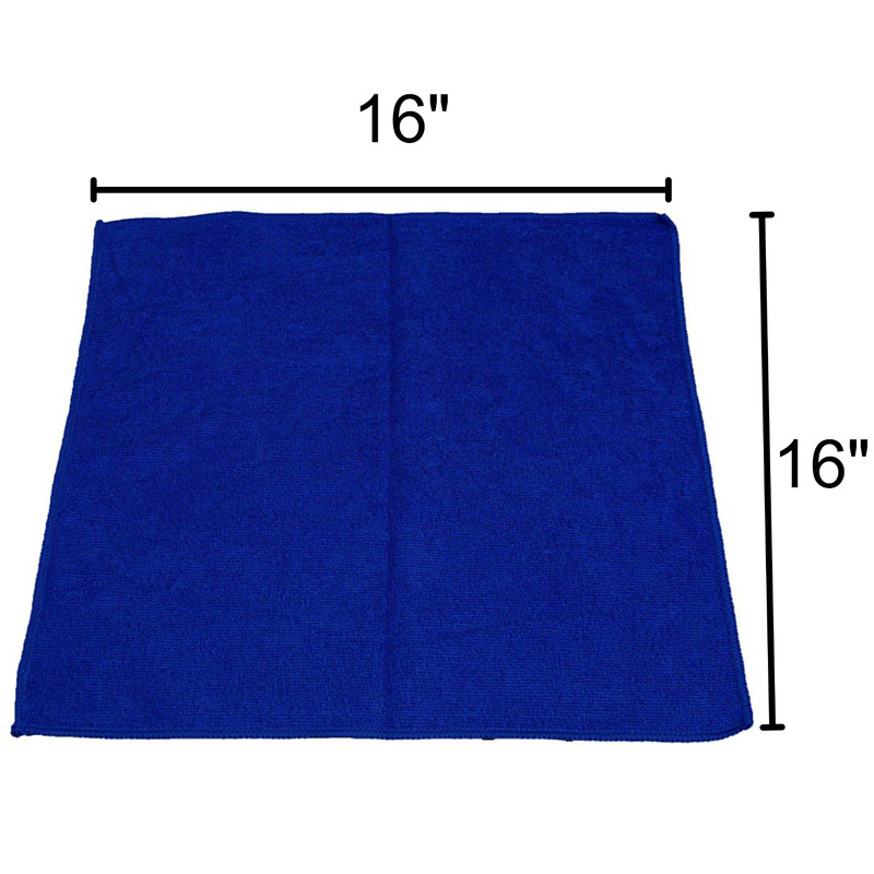 Microfiber Cleaning Cloth Rag Car Polishing No Scratch Detailing 16x16” 12 Pack gallery