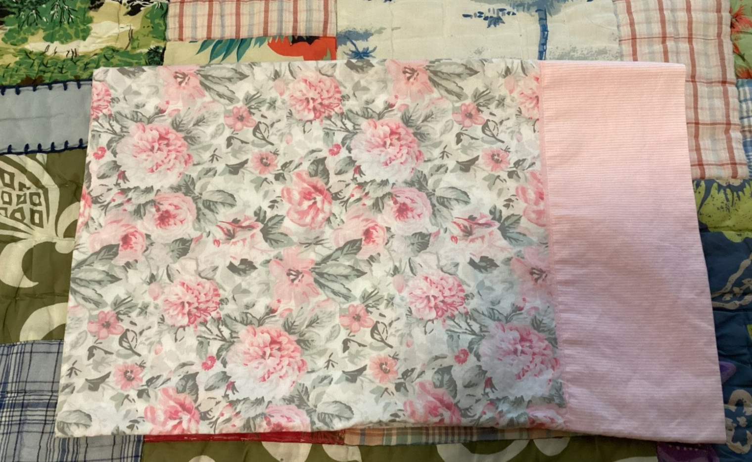Laura Ashley Standard Pillowcases Set Of 2 Pink Floral 1005 Cotton Shabby Chic gallery