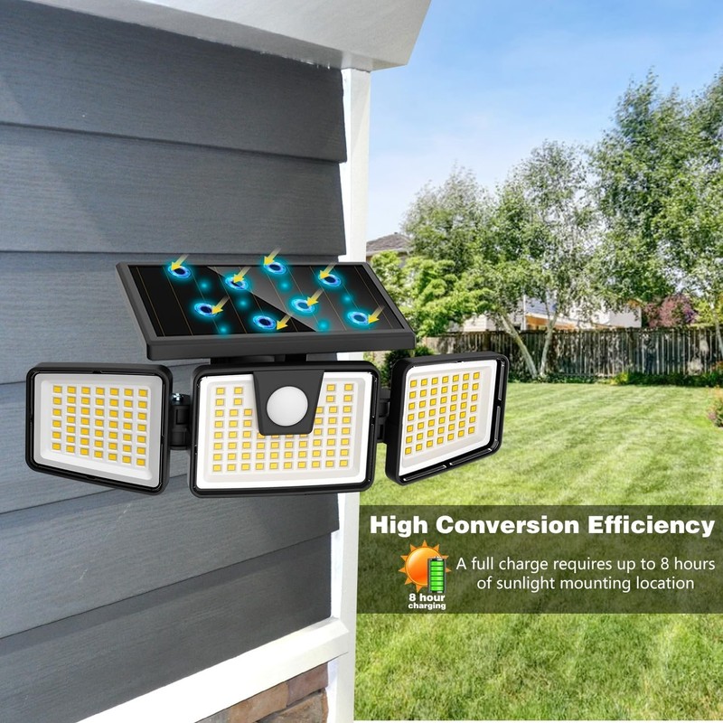 High Brightness Solar LED Security Lights - Waterproof Motion Sensor, 800 Lumens gallery