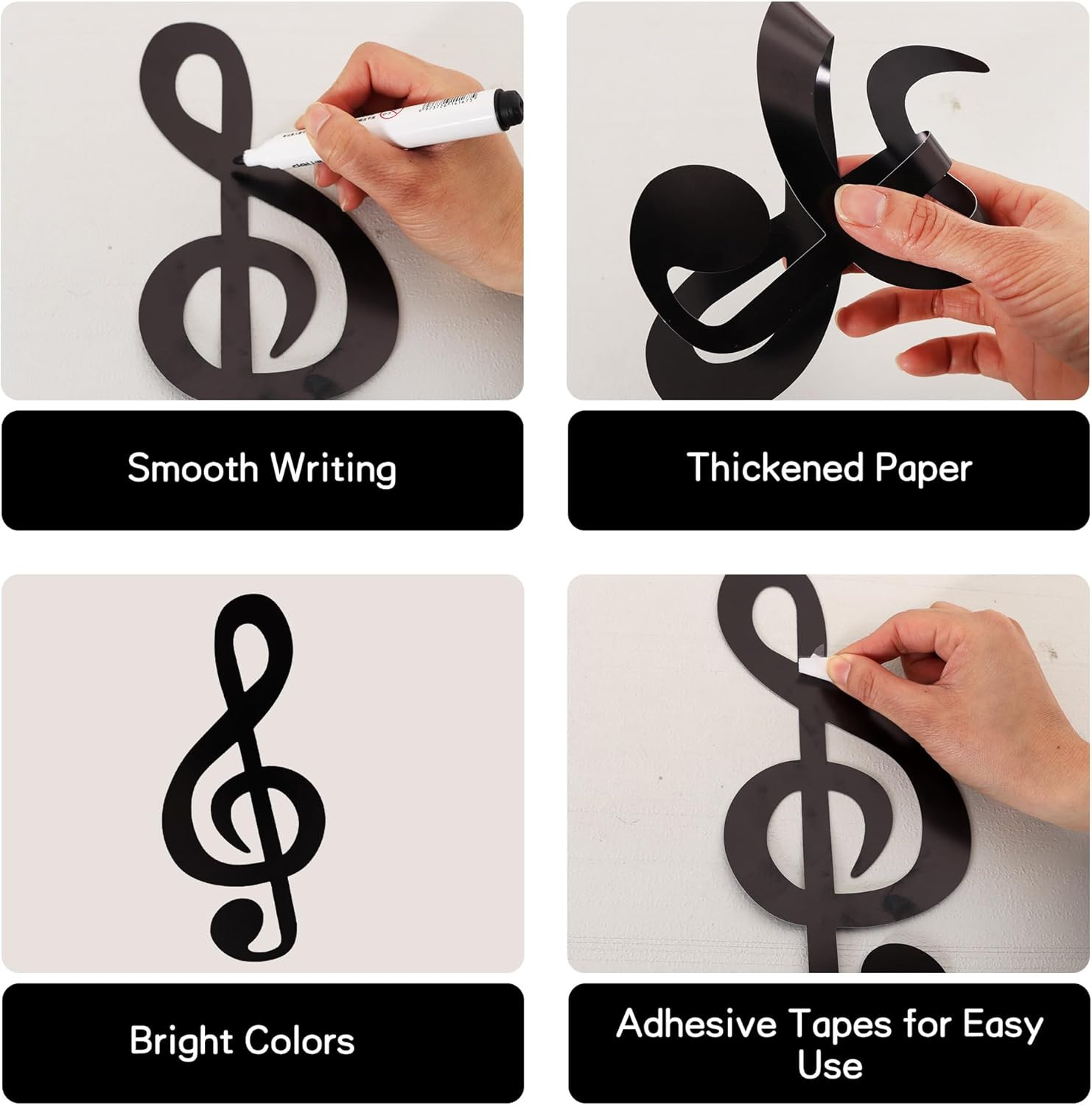 48 Pcs Music Notes Cutouts for Party Music Wall Decor,Double-Side Musical Notes gallery