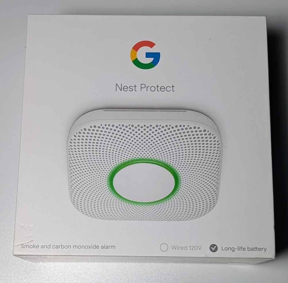 Google Nest Protect Smoke & CO Detector Battery White S3000BWES EXP 2030
