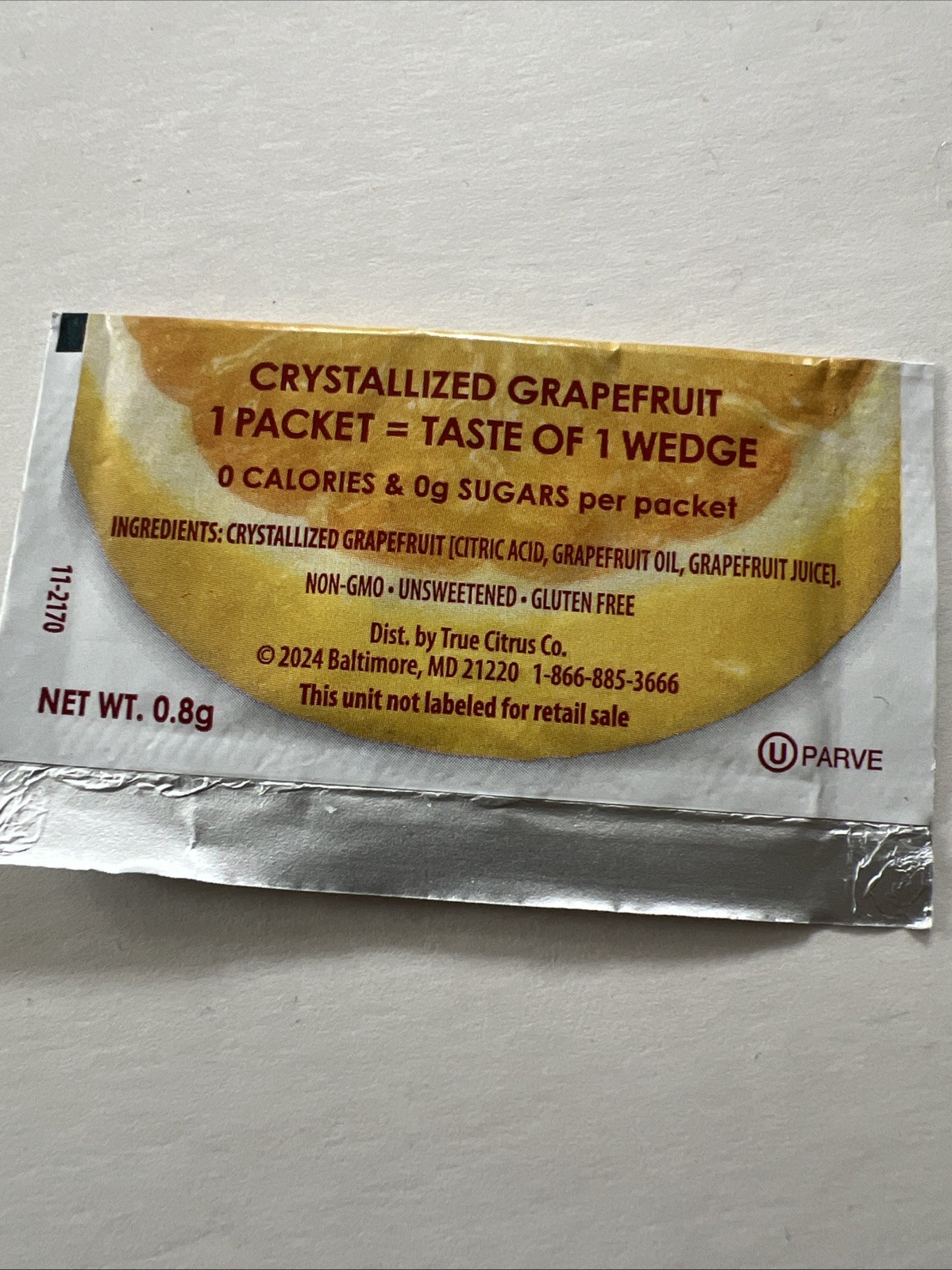 True Grapefruit Crystallized Grapefruit Zero Calories 100 Packets NEW gallery