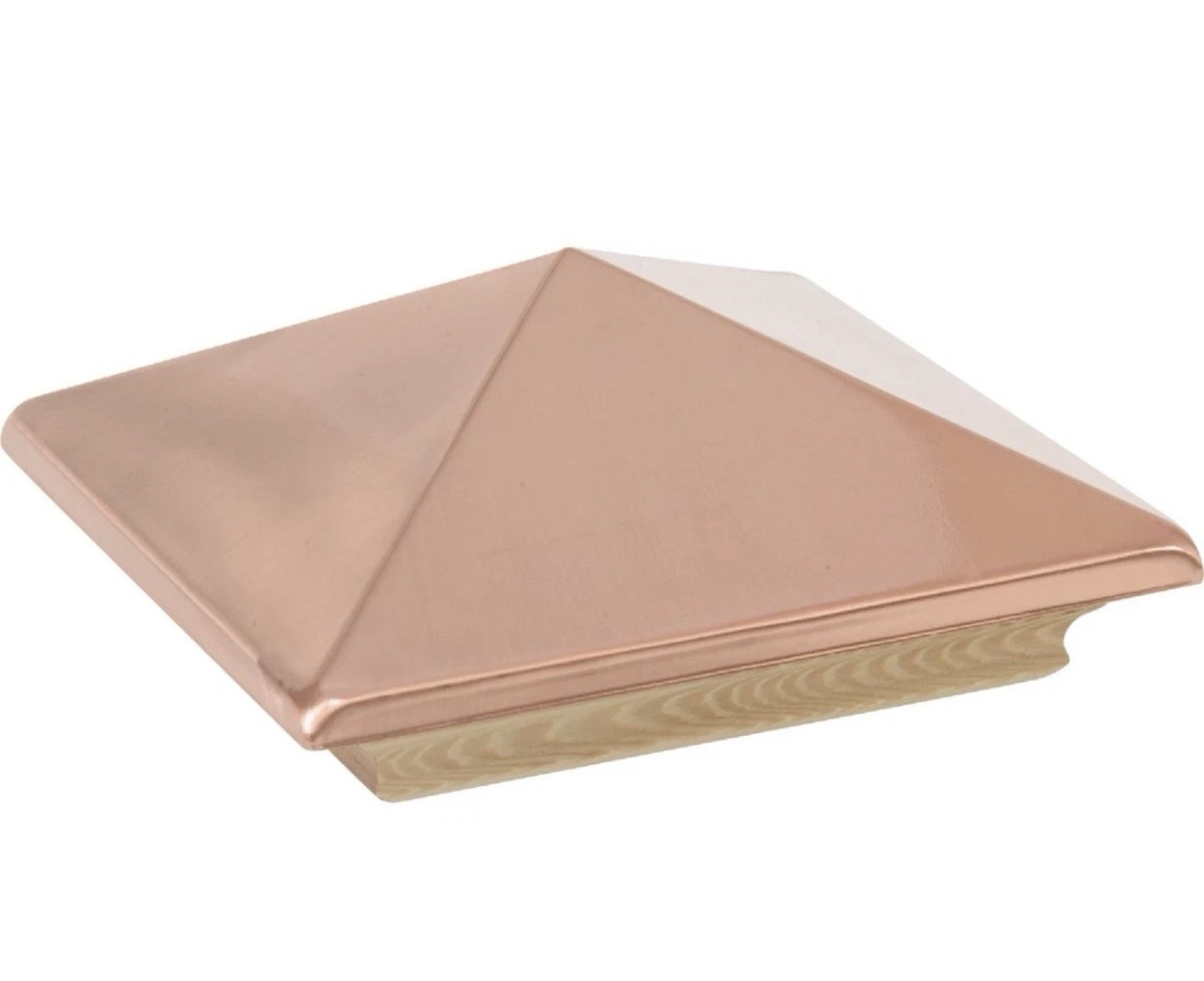 Deckorators 6 In. x 6 In. Plastic Top, Cedar Base Press-On Post Cap 72219 gallery