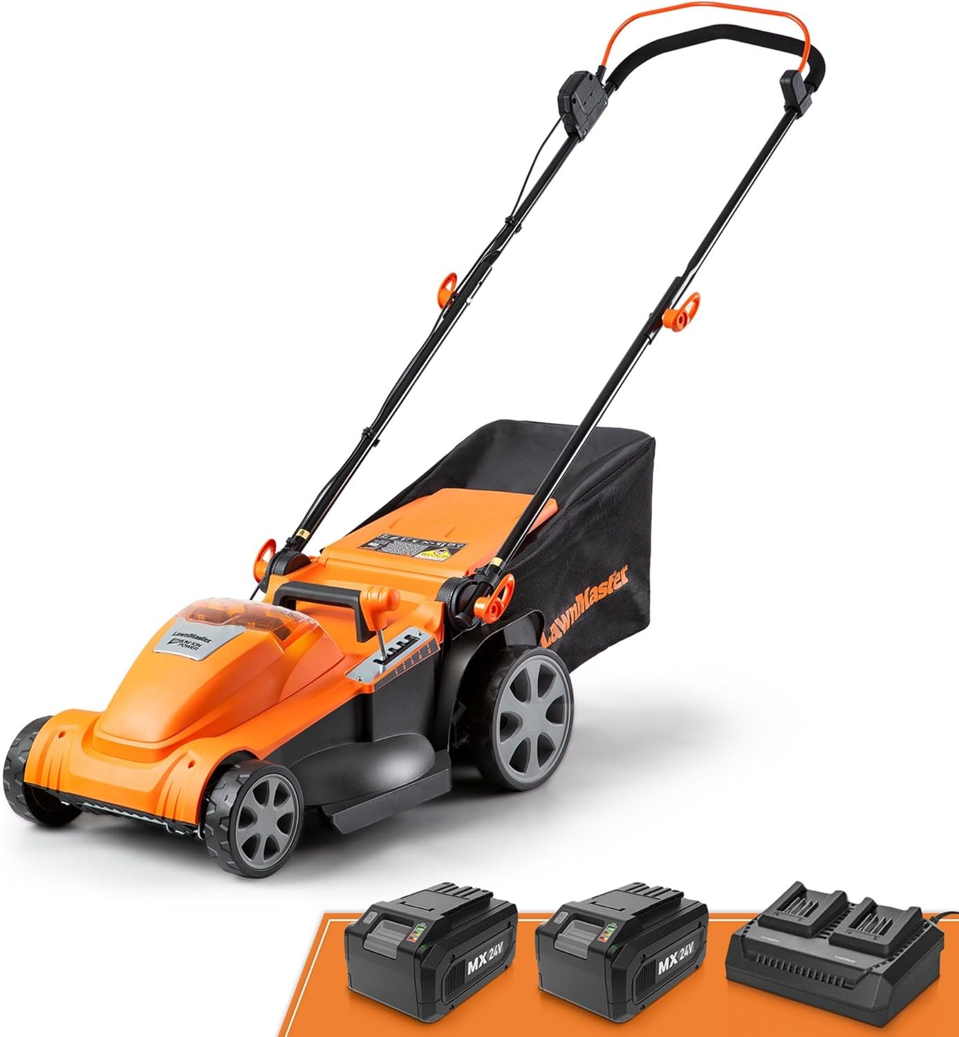 LawnMaster CLMF4817E 48V MAX Brushless Mower with 2X24V MAX 4.0Ah Battery gallery