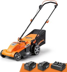 LawnMaster CLMF4817E 48V MAX Brushless Mower with 2X24V MAX 4.0Ah Battery