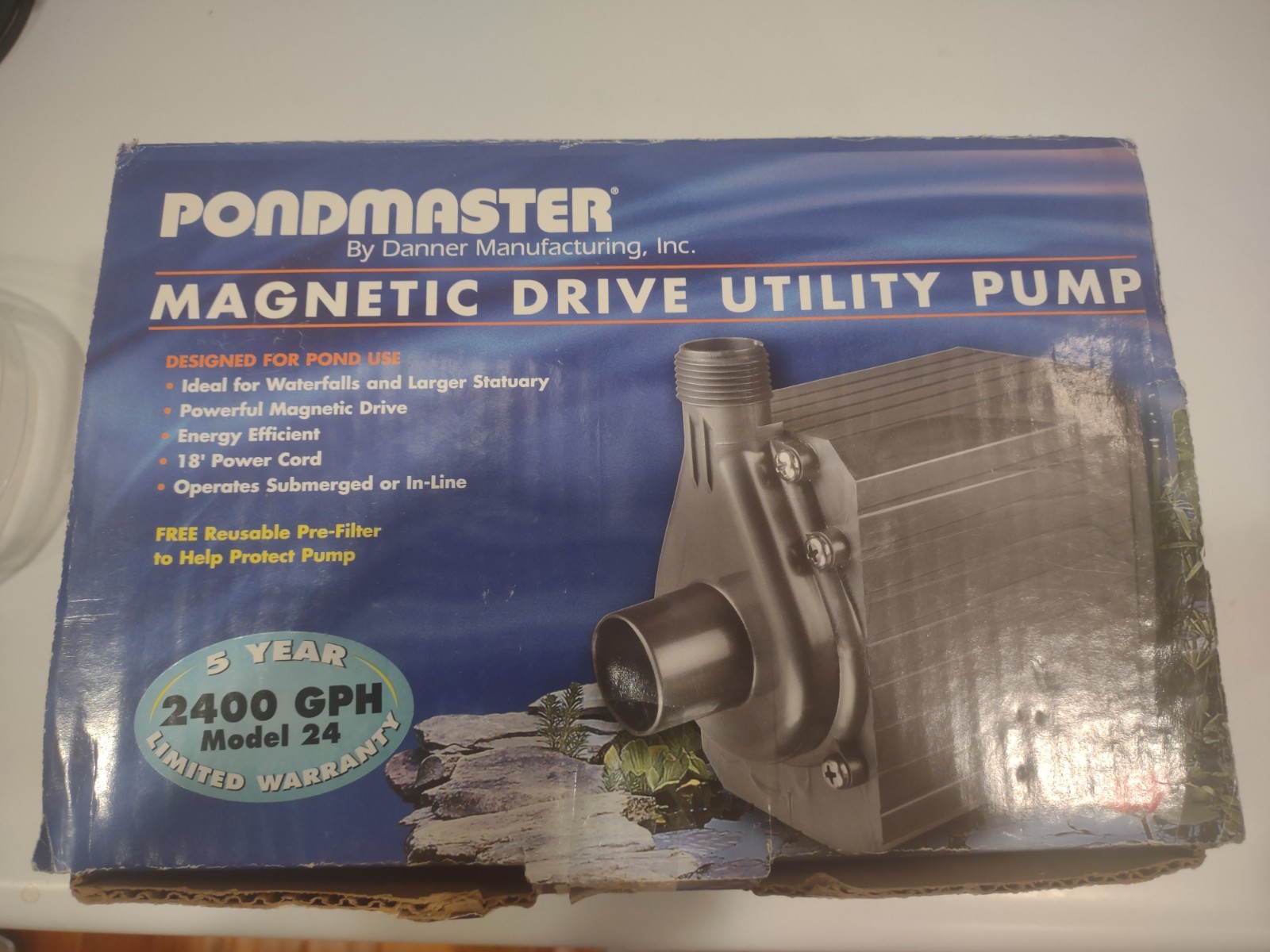 PondMaster Model 24 Magnetic Drive Utility Pump Submersible 2400 GPH UL 02750 gallery