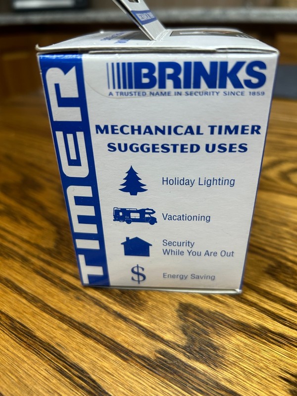 Two (2) Brinks 42-1020 Mechanical Timer Grounded Plug 120V For Indoor Use Only gallery