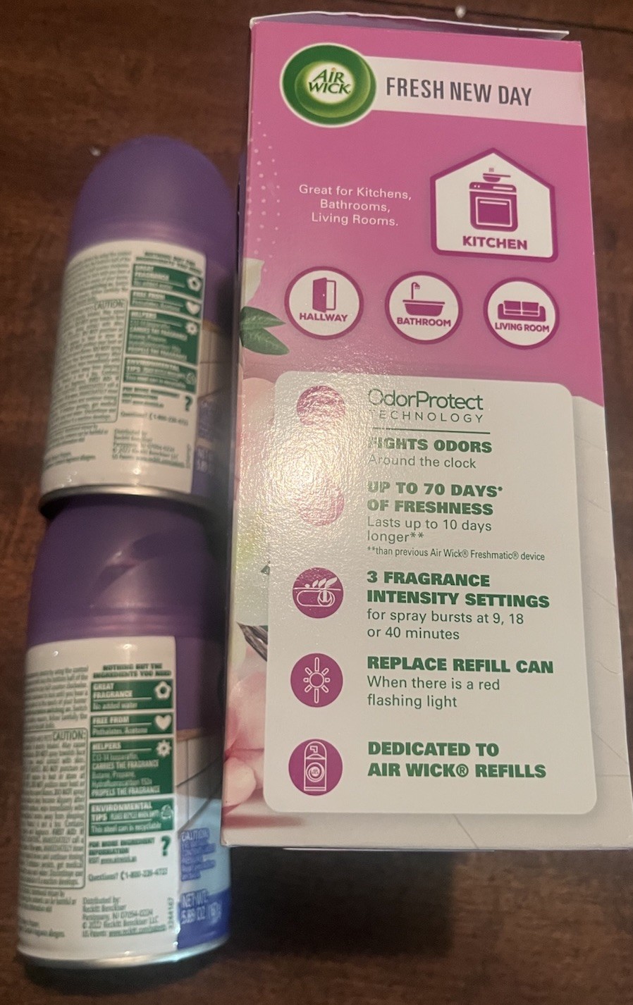 Air Wick Freshmatic 24/7 Fresh Kit + 2 Refills Lavender Chamomile Auto Spray gallery
