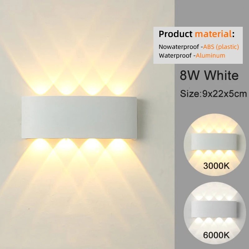 LED Wall Sconces Modern Indoor Outdoor Lamp White Up Down Wall Mount Lights gallery