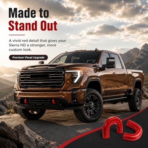 Tow Hook Covers Compatible with 2020 2021 2022 2023 2024 2025 2026 GMC Red gallery