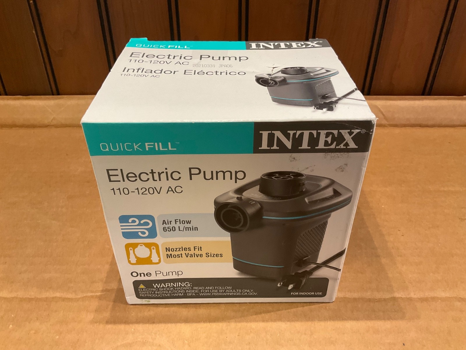 Intex 120V Quick Fill AC Electric Air Pump with 3 Nozzles, Black Brand New gallery