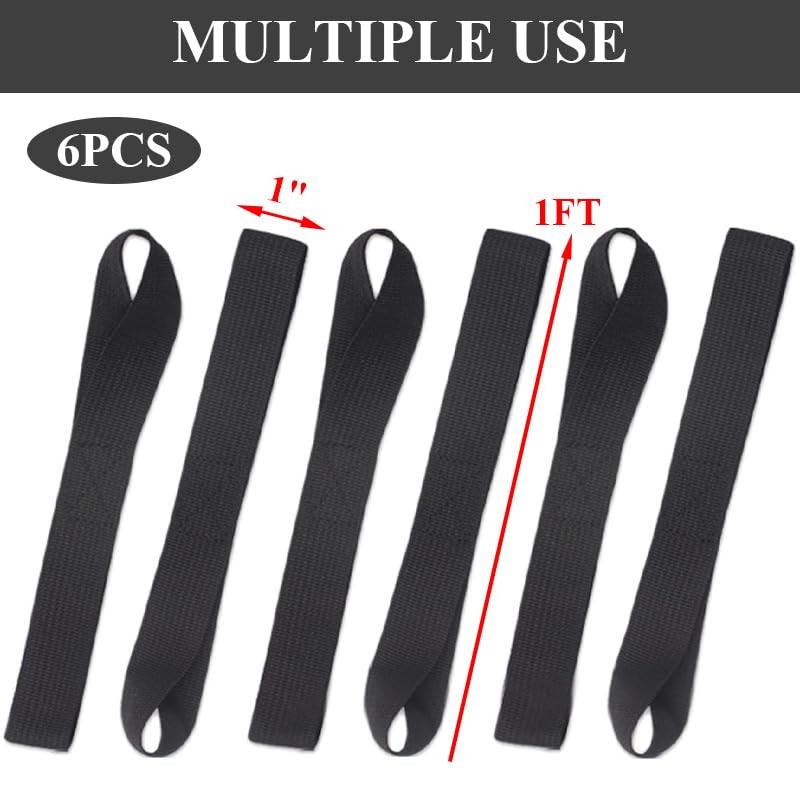 6 Pcs Soft Loop Tie Down Straps,22 Lbs Breaking Strength and 11 Lbs Load gallery