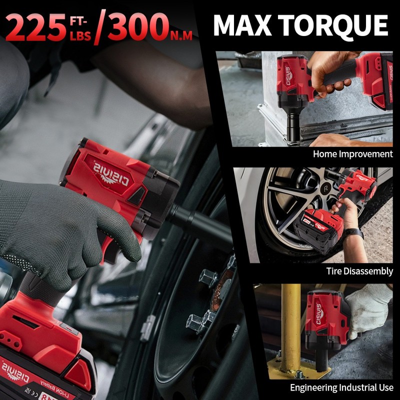 Electric Impact Wrench High Torque Impact Gun 1/2" Impact Wrench For Milwaukee gallery