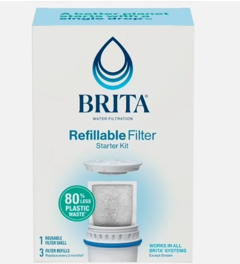 Brita Refillable Filter Starter Kit w/ Reusable Filter Shell & 3 Filter Refills gallery