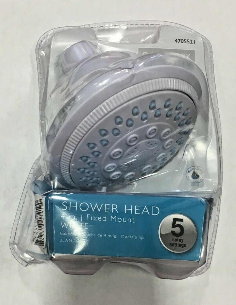 OakBrook 520 A5347WT-WS White PVC 5 settings Wallmount Showerhead 1.8 gal. gallery