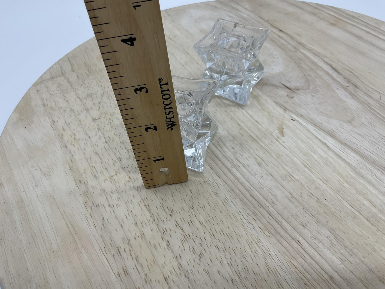 Clear Lead Crystal Candlestick Holders Set Of 2 Taper Candle USA Decor Tabletop gallery