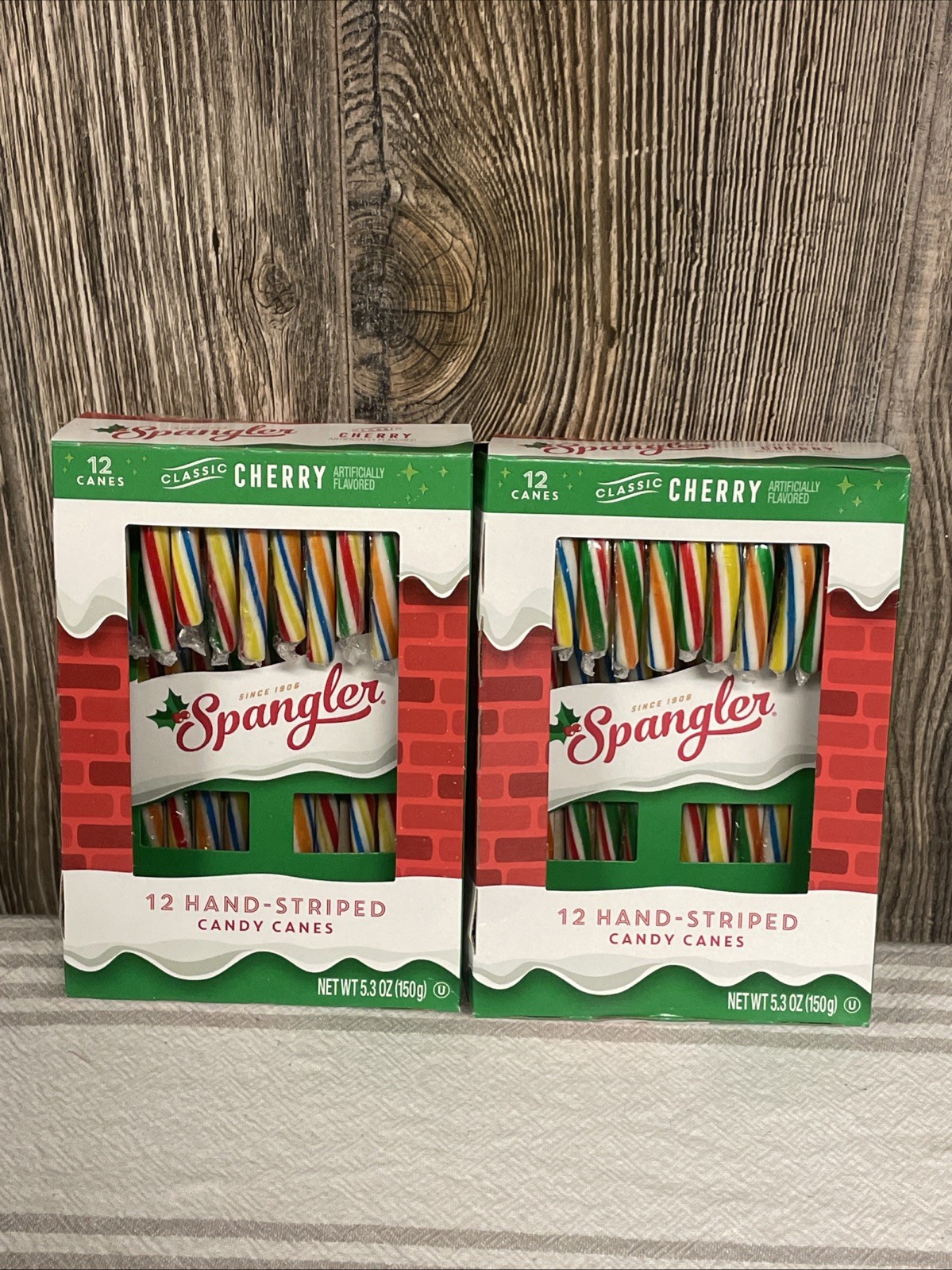 Two 12 Count Packs- 24 Total Spangler Cherry Candy Canes Fresh gallery