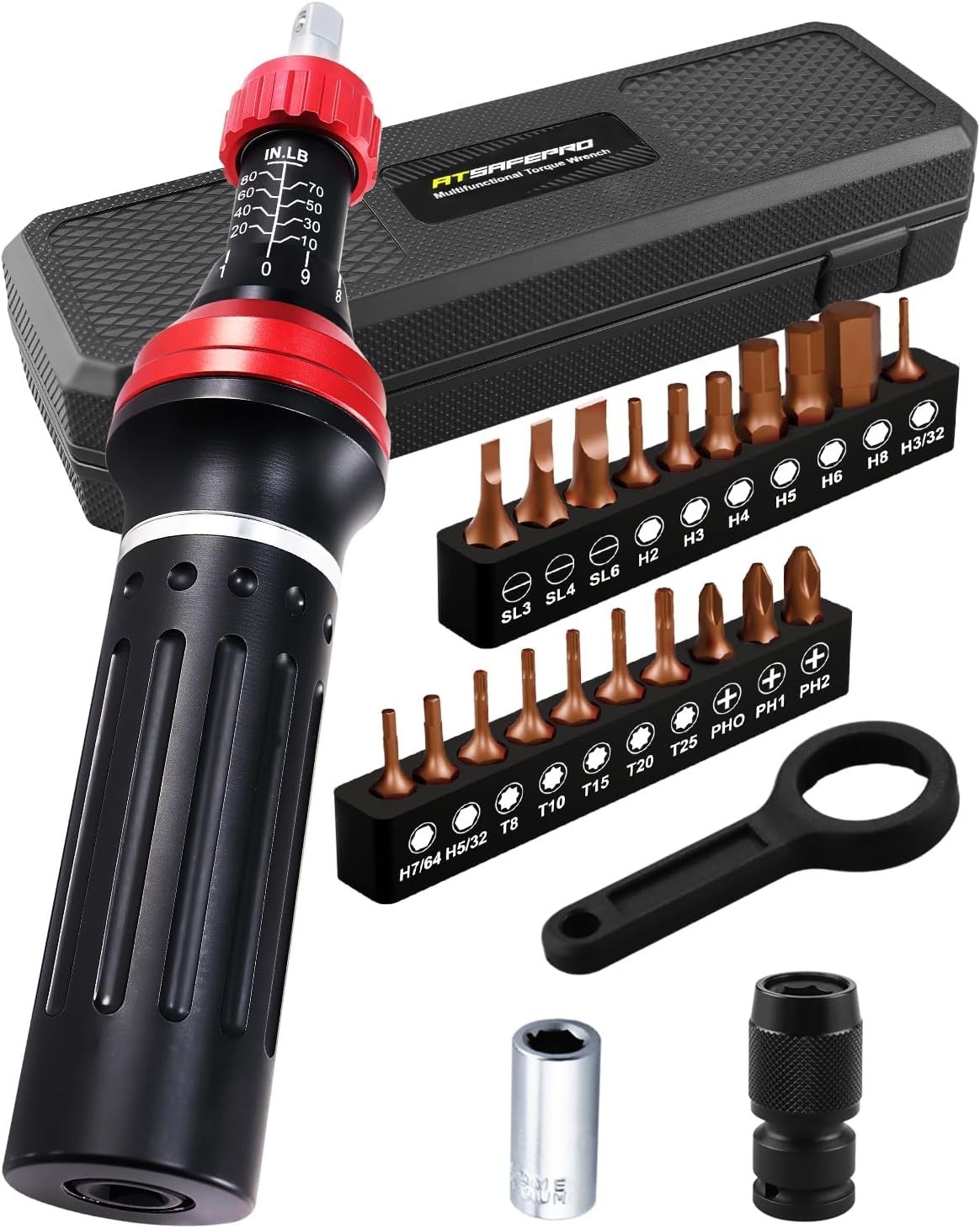 Torque Screwdriver 10-80 In.Lb, Inch Pound Torque Screwdriver Set with 1/4" Bit gallery
