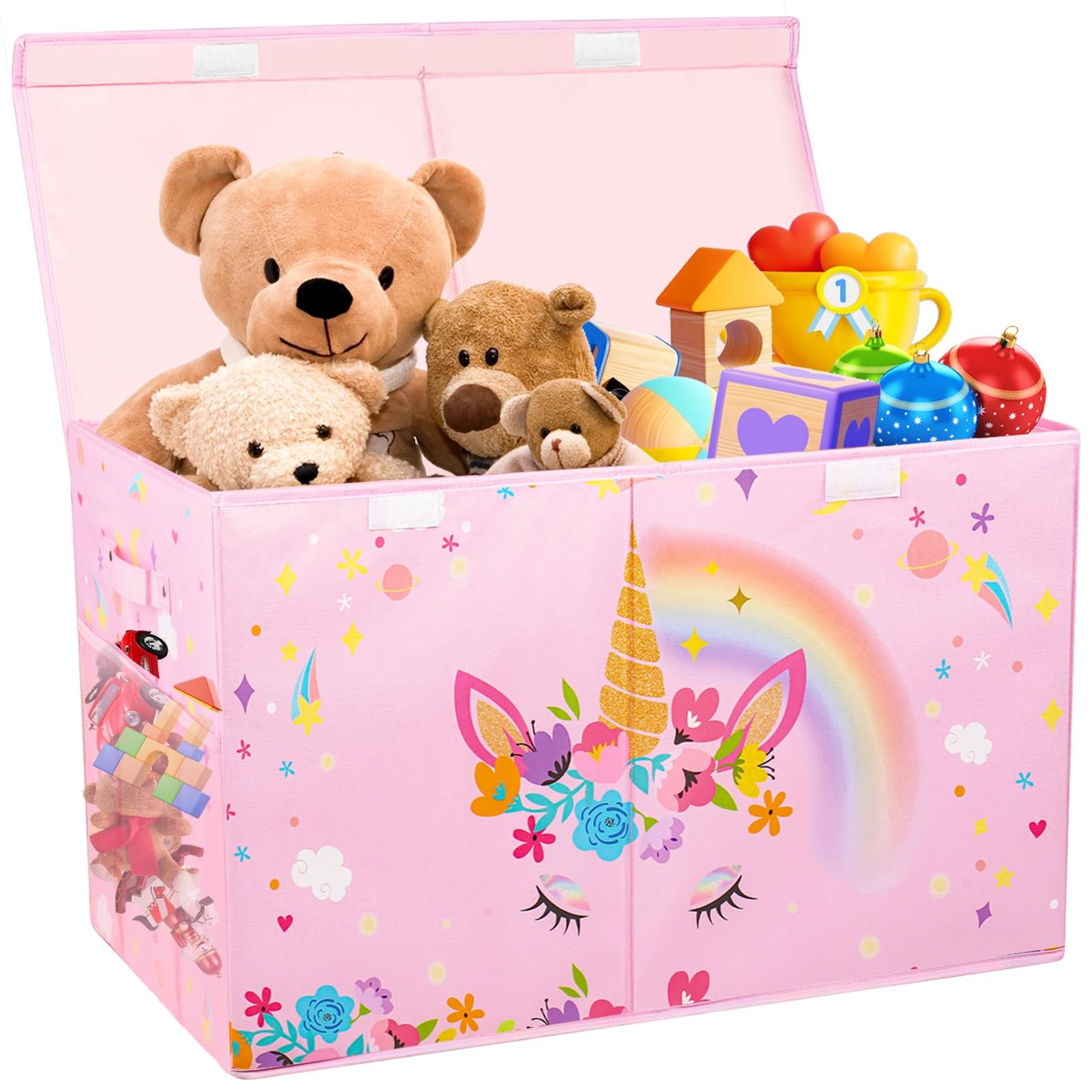Large Toy Box, Collapsible Sturdy Kids Storage Organizer for Boys Girls, gallery