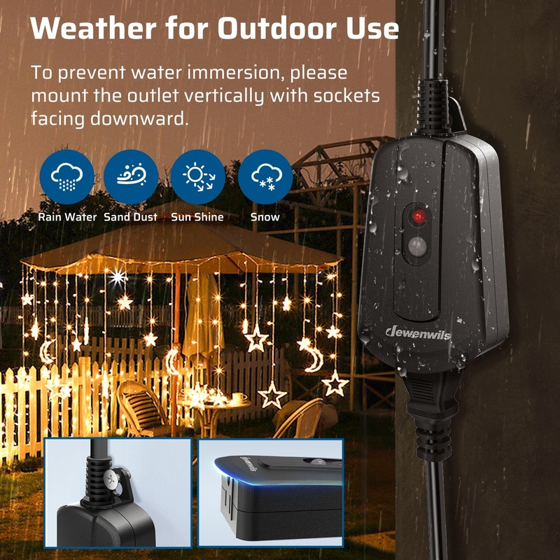 DEWENWILS Remote Control Outlet Wireless Remote Controlled Light Switch Plug gallery