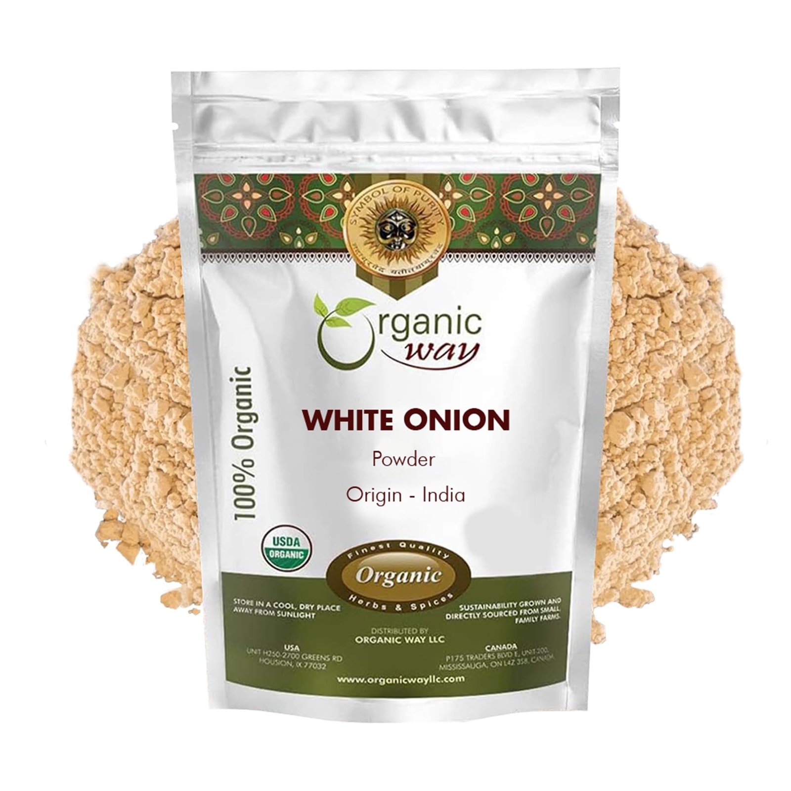 Organic Way White Onion Powder | Kosher Certified Origin India (1 lb - 16 Oz) gallery
