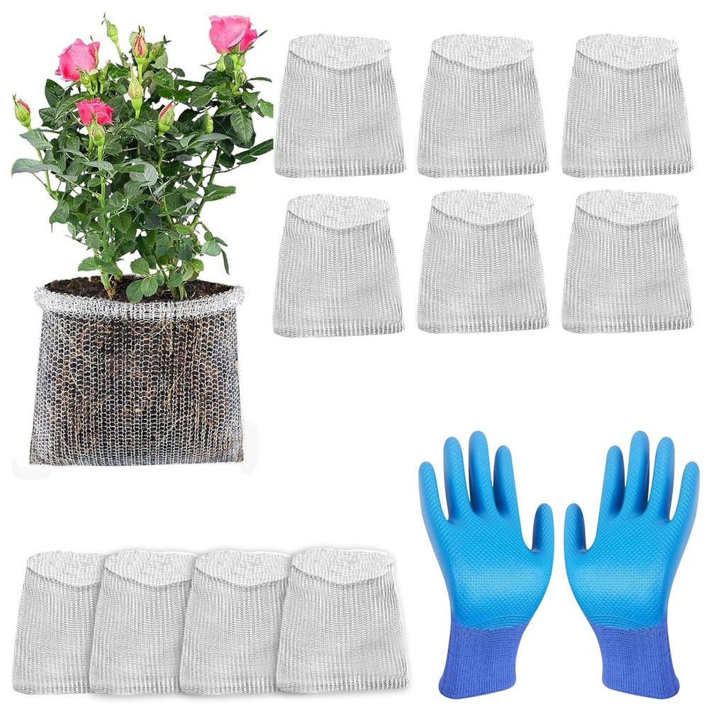 10 PCS Gopher Baskets 5 Gallon Root Guard Mesh Cages Stainless Steel