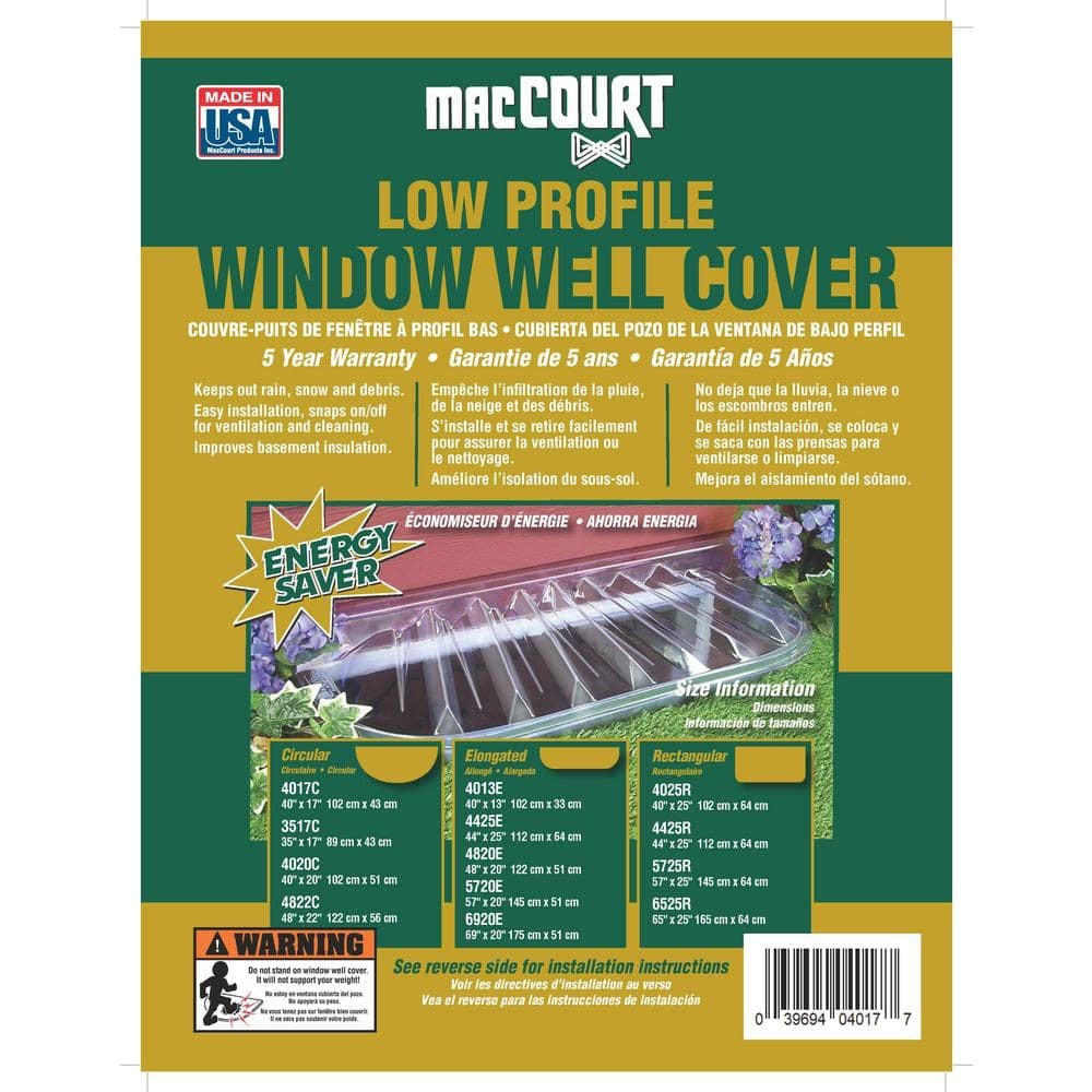 25 In. X 4 In. Polyethylene Rectangular Low Profile Window Well Cover gallery