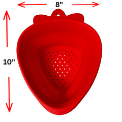 Target Sun Squad Strawberry Silicone Collapsible Colander Strainer Red 10” Kitch