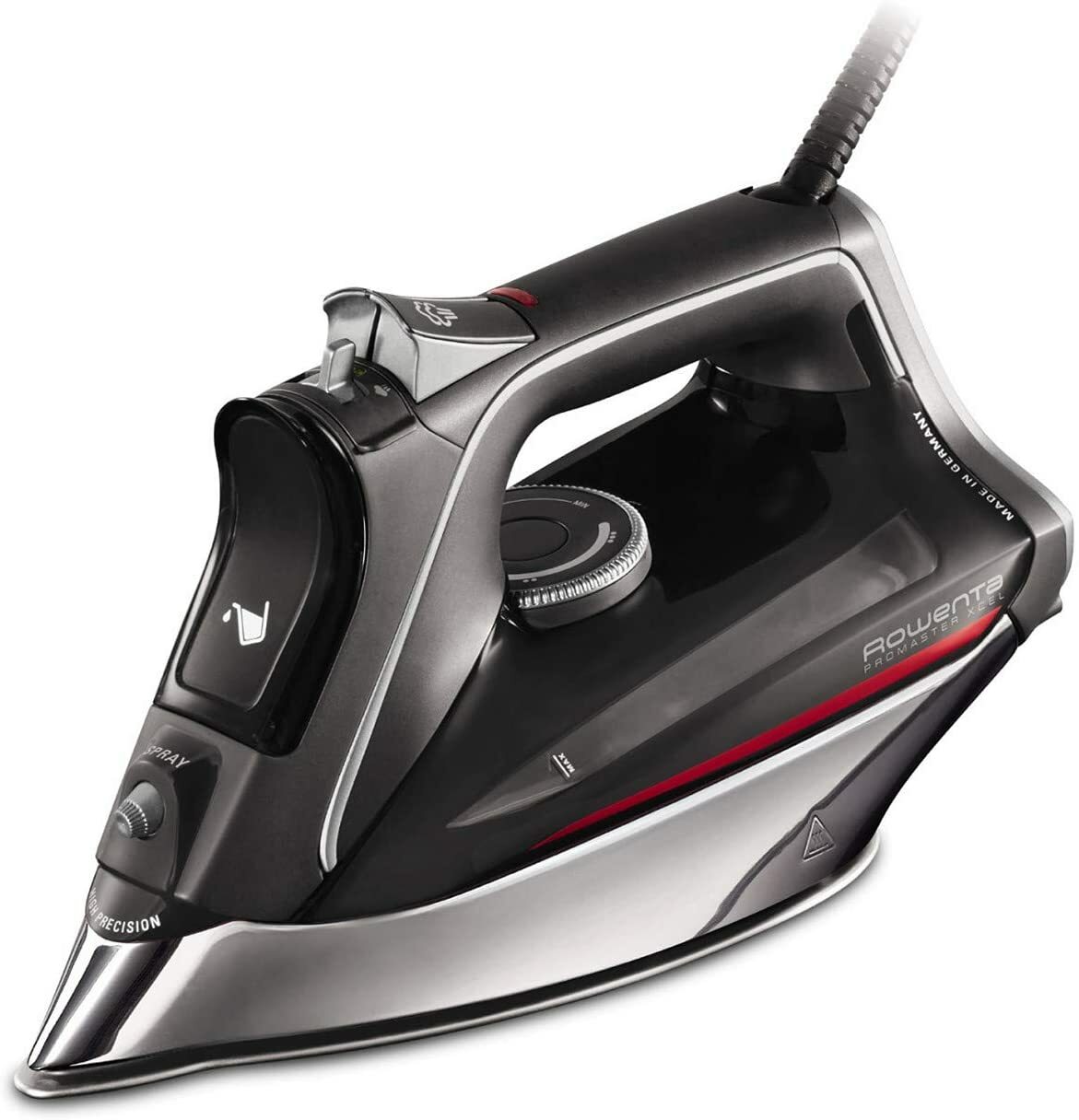 Rowenta DW8270 Pro Master 1750 Watt X-CEL Steam Iron-400 Hole HD Sole Plate gallery