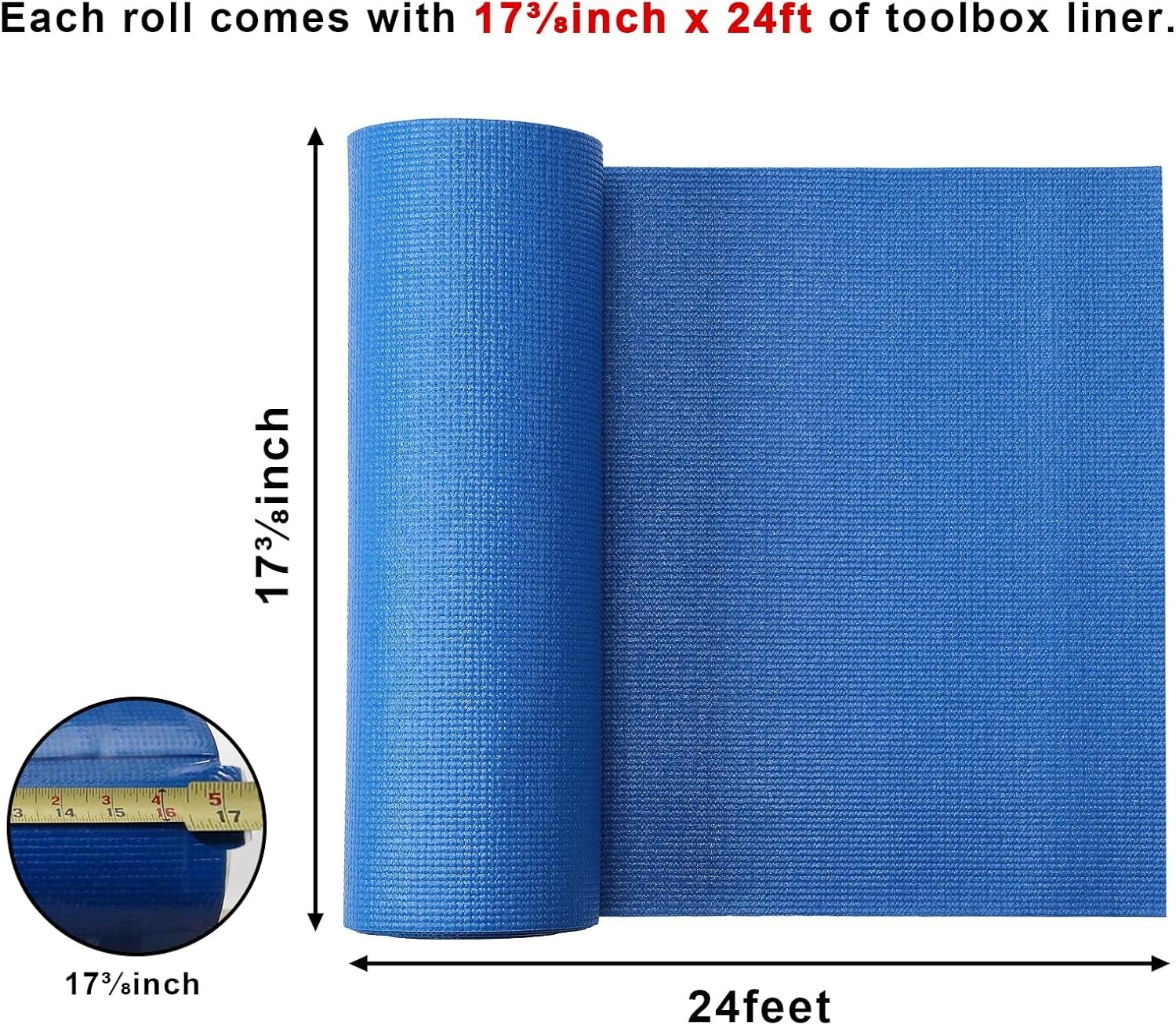 Professional Tool Box and Drawer Liner Blue Non-Slip Foam Rubber 18inch X 24feet gallery