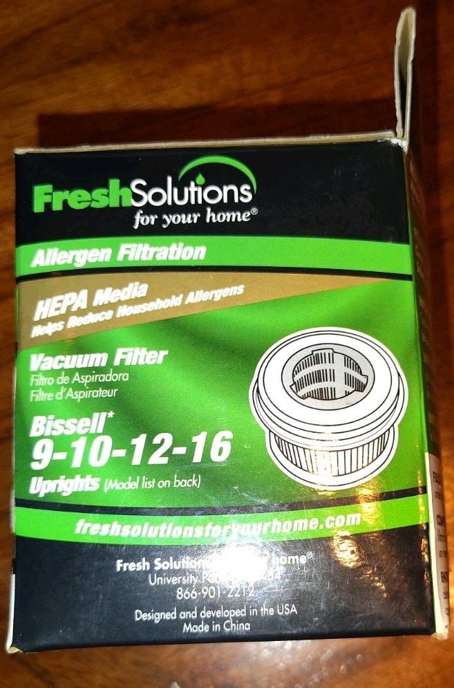 Fresh Solutions Vacuum Filter HEPA Media Allergen Bissell 9 10 12 16 Upright t62 gallery