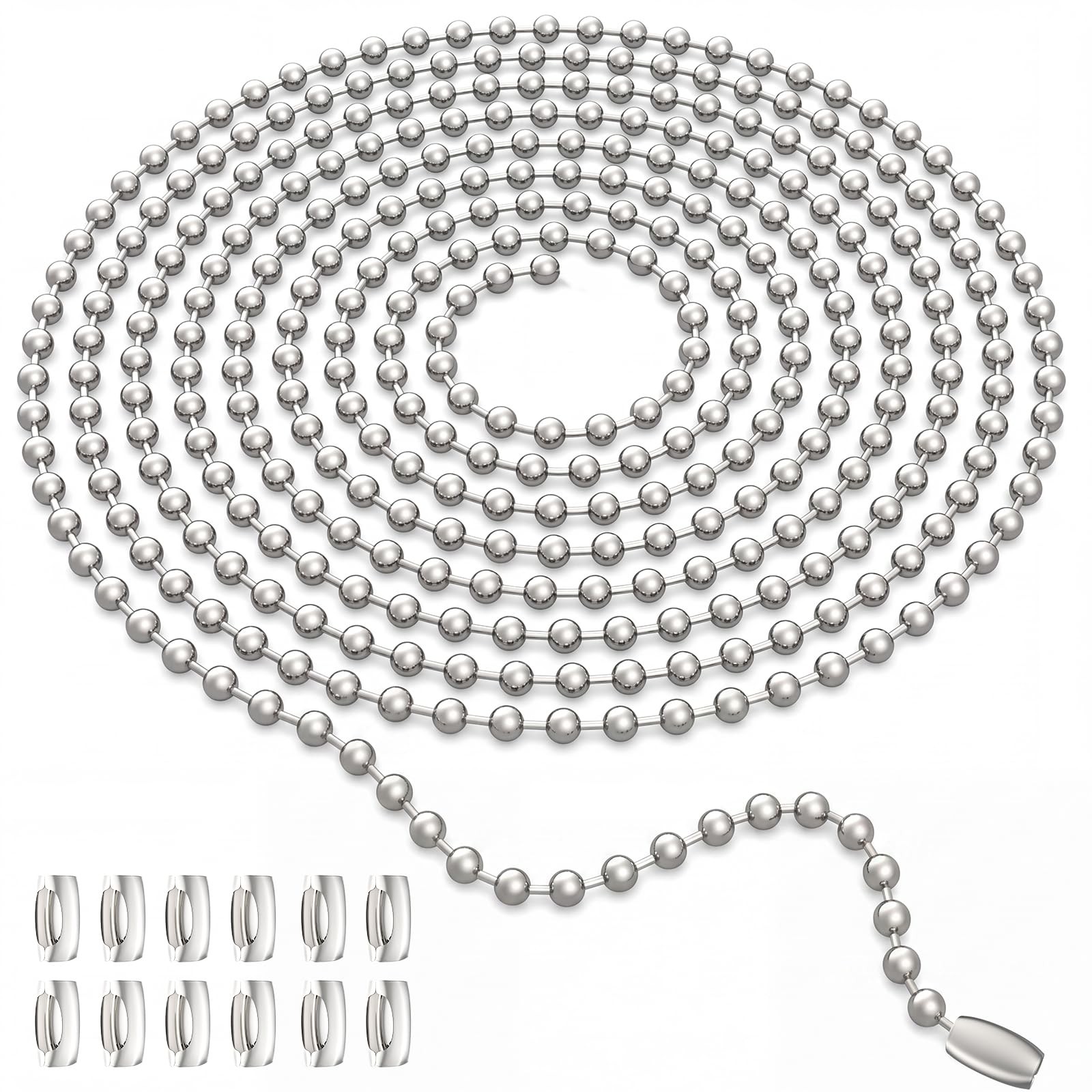 120 Inch Silver Extra Long Ceiling Fan Pull Chain Extender Rustproof Chain gallery
