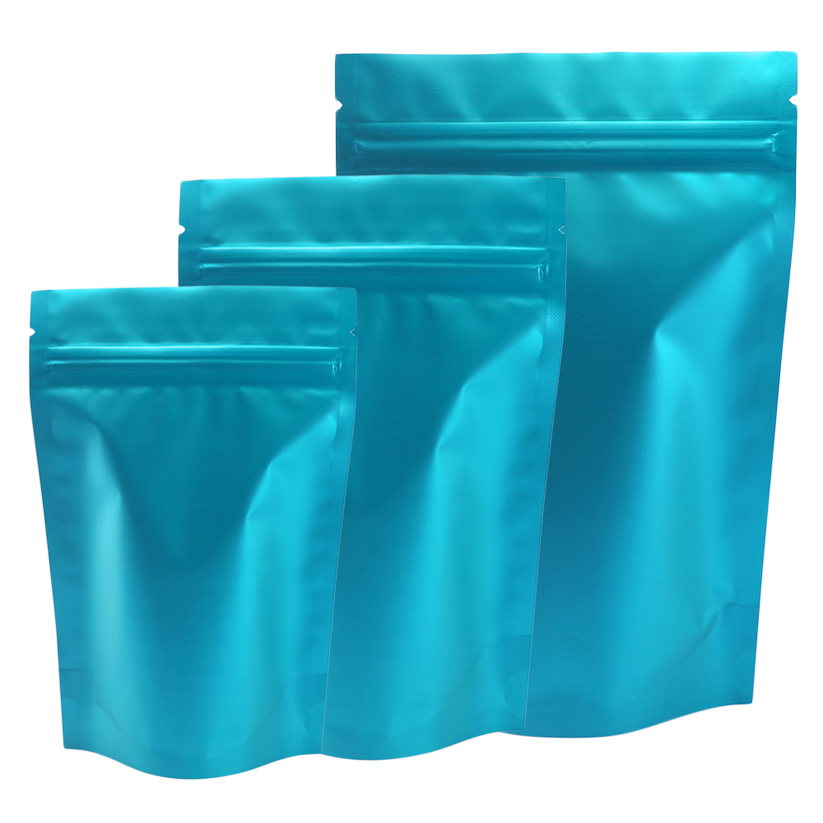 100/500 Metallic Blue Mylar Packaging Bags Resealable Candy Cookie Storage Bags gallery