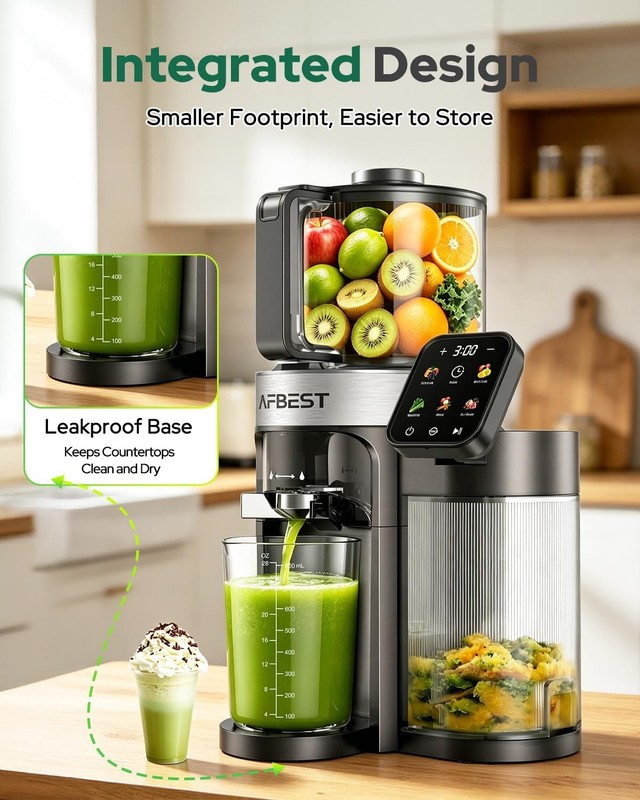 2026 Upgraded Cold Press Juicer Machine, 6.5" Extra Wide Chute Masticating Ju... gallery