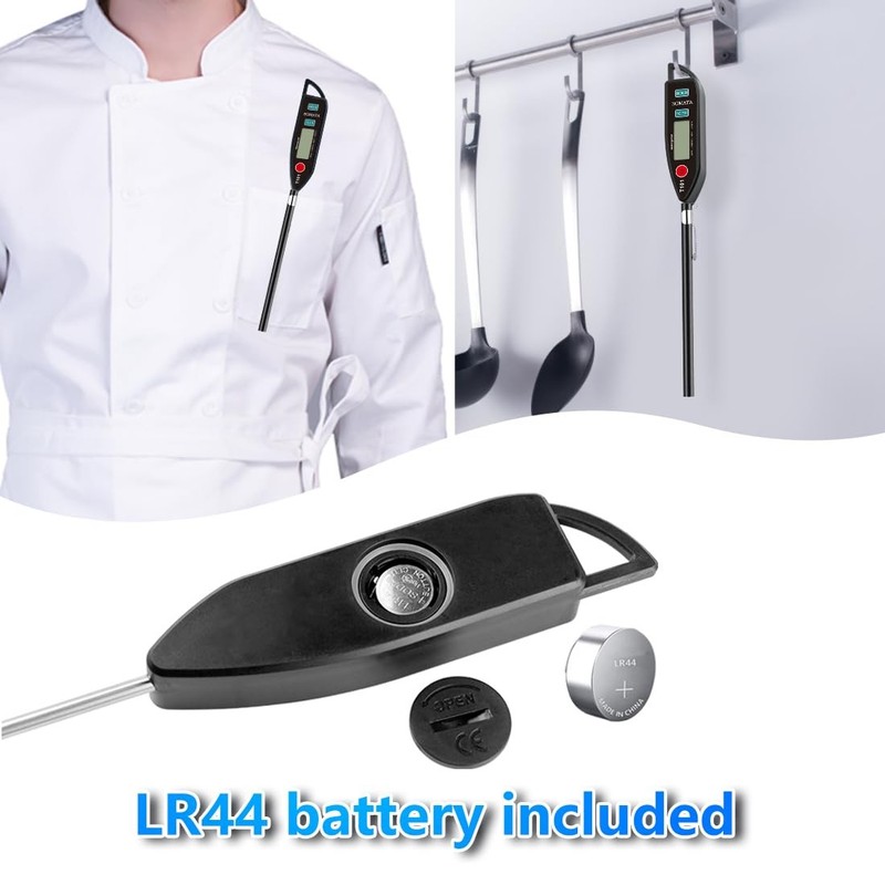 BOMATA Digital Water Thermometer for Water, Liquid, Candle and Cooking. Black gallery