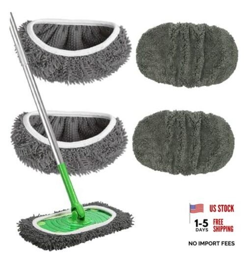 Reusable Microfiber Mop Pads Washable Wet Pads Compatible with Grey 4PCS gallery