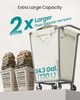 SONGMICS Laundry Basket with Wheels, 34.3 Gallons (130 L) Rolling Laundry Hamper gallery