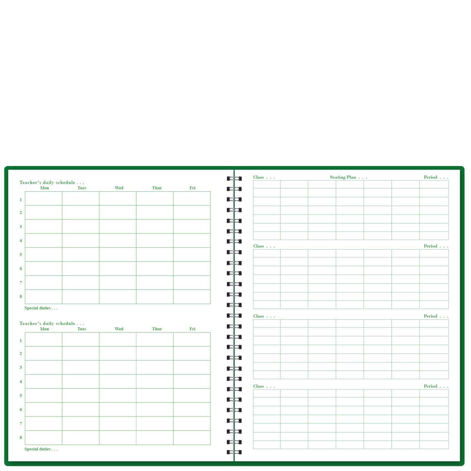 Teacher Record Book, 40 Names, 12 Weeks, Multicolor Organizer, Multicolor gallery