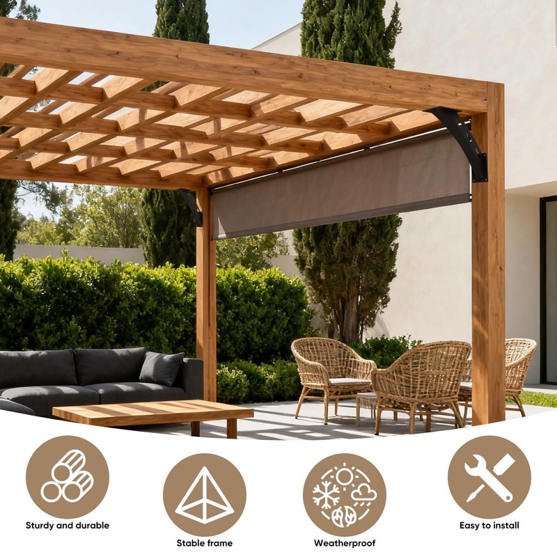 4 Pcs 45 Degree Angle Support Brackets,Wood Post and Beam Angle Support Brack... gallery