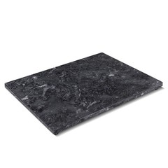Flexzion Rectangular Marble Cheese Board – 11.5 x 15 Inch Black Marble Serving B
