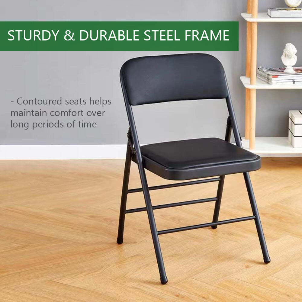 Steel Frame Foam Padded Folding Versatile Chair(2 Pack) gallery