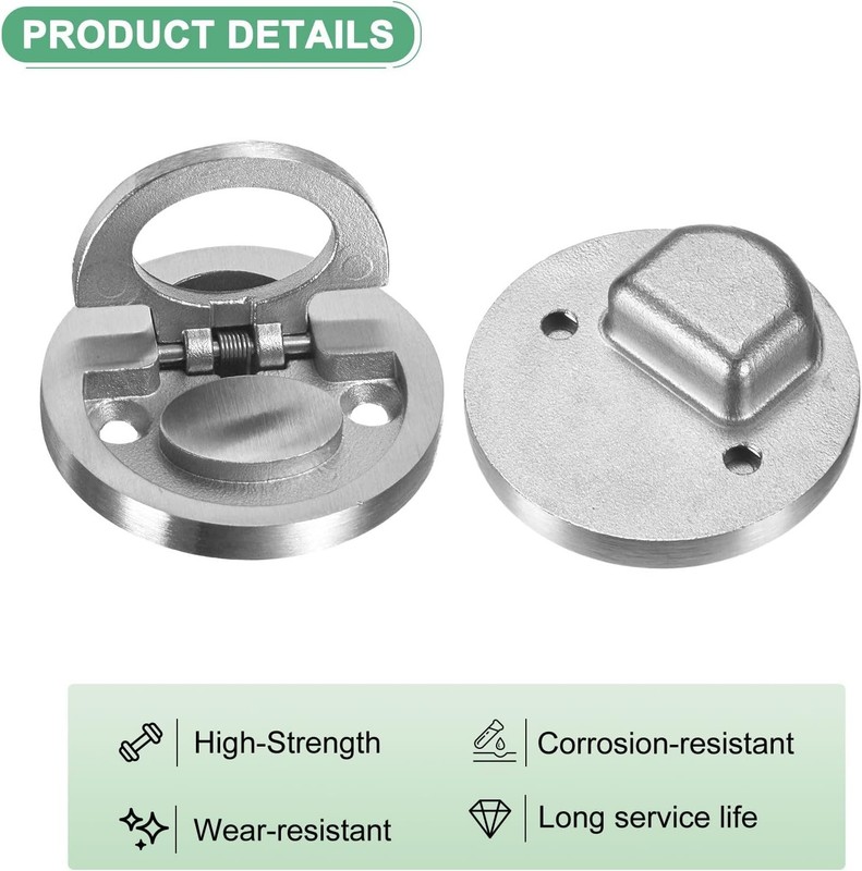 2Pcs Flush Ring Pull Handle 304 Stainless Steel Round Recessed Door Pull gallery