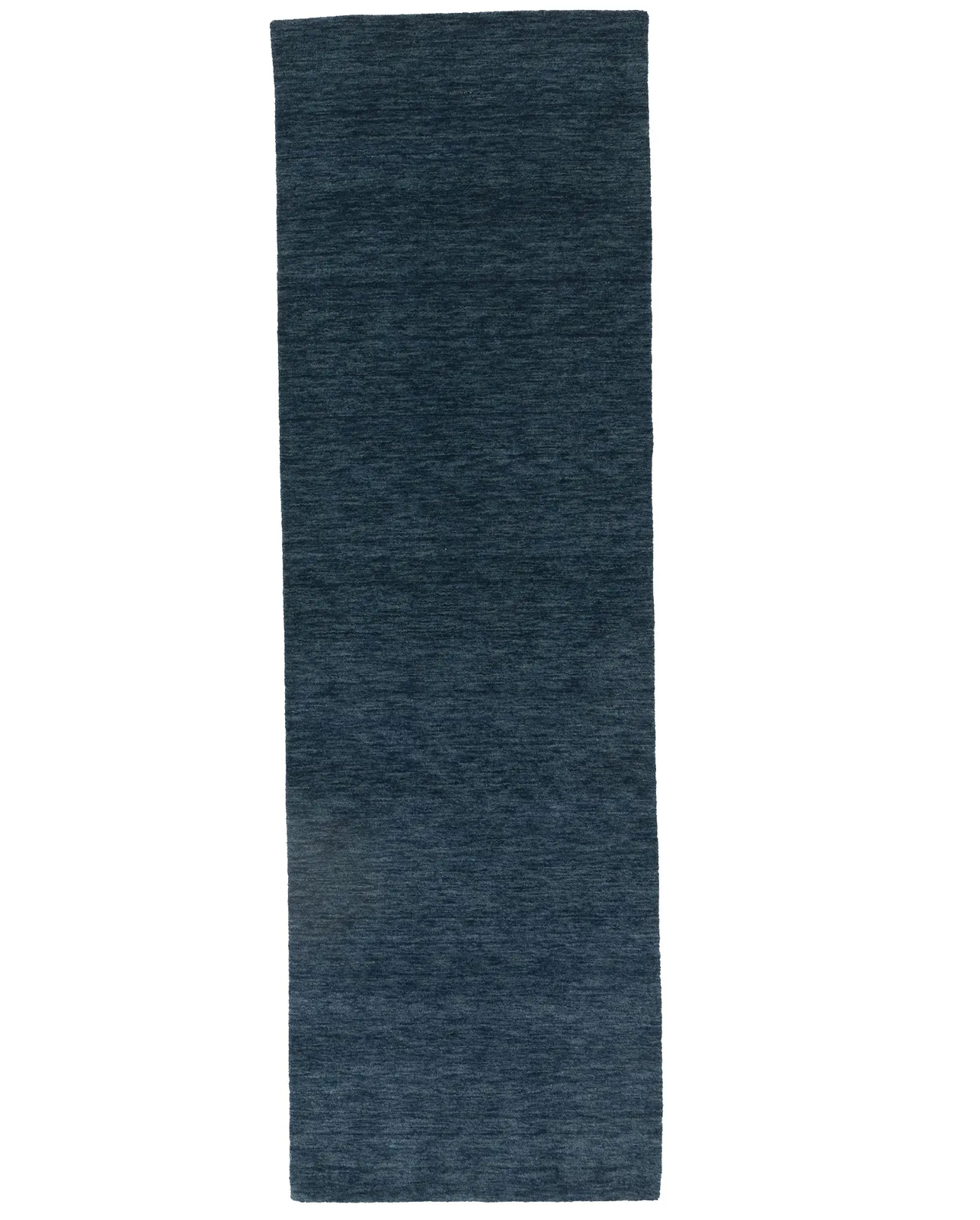 Steel Blue Solid Hand-Loomed 3X8 Gabbeh Wool Runner Rug Oriental Carpet 2'6x7'10 gallery