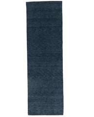 Steel Blue Solid Hand-Loomed 3X8 Gabbeh Wool Runner Rug Oriental Carpet 2’6×7’10