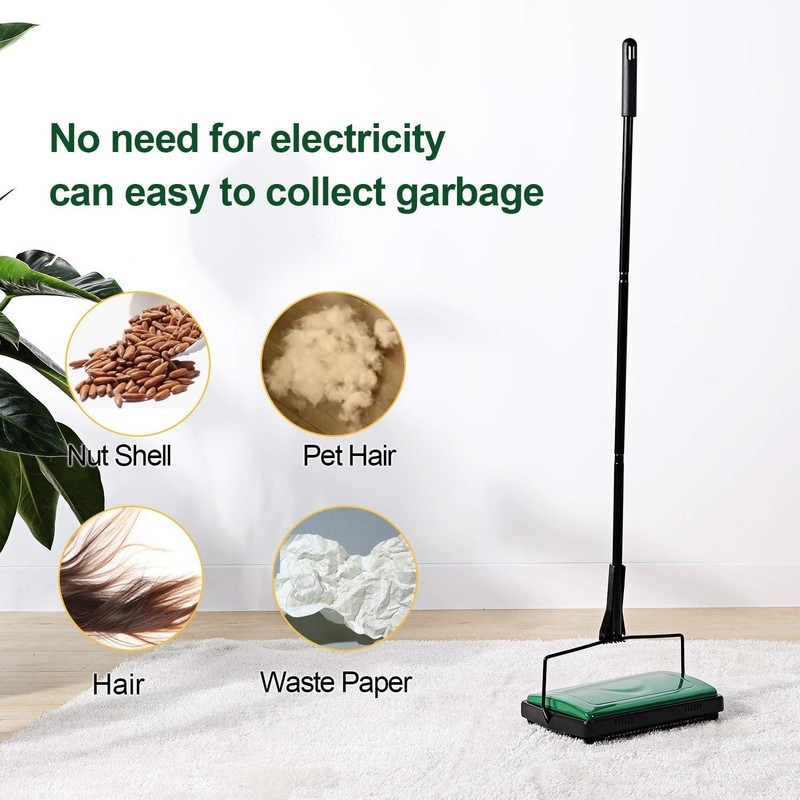 Lightweight Multi-Functional Carpet Sweeper - Ideal for Rugs and Low Carpets gallery