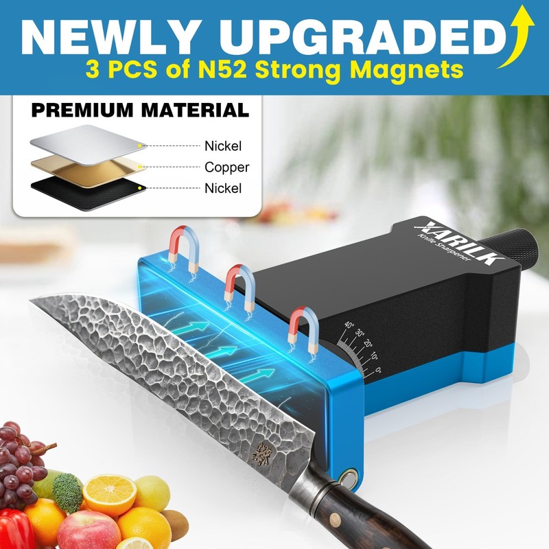 Upgraded Rolling Knife Sharpener Kit – Adjustable 10 – 40°, Compact & Portable gallery
