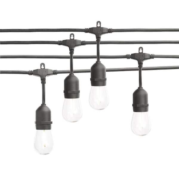 Hampton Bay 24-Light 48 ft. Indoor/Outdoor String Light with S14 Single Filament gallery