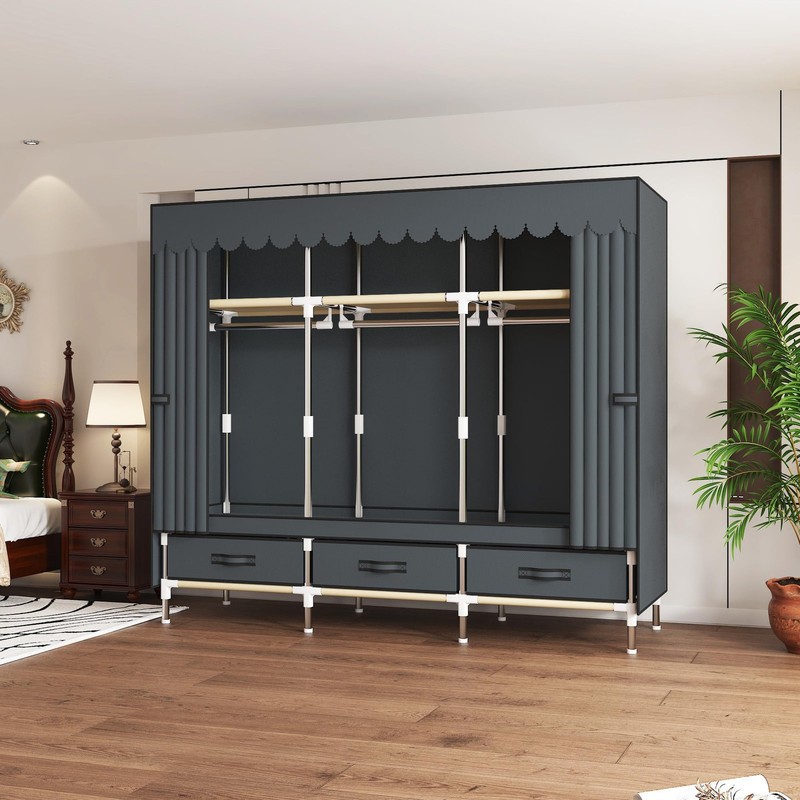 ArluKin Portable Wardrobe Closet Durable and Easy to Assemble Heavy Duty Clot... gallery