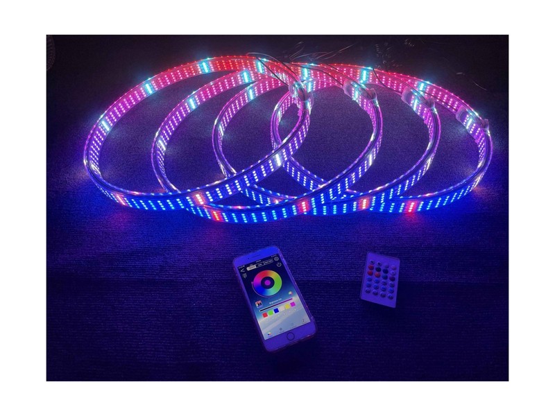 8Rolls 17.5" Double Sides Quad Row Wheel Lights - Brightest Addressable RGB D... gallery