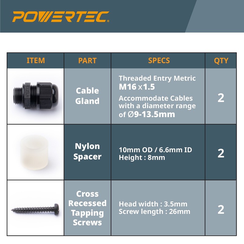 POWERTEC 71834 Deep Switch Box with Hardware for POWERTEC Switch Compatibility gallery